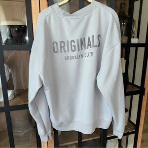 Brooklyn Cloth originals crewneck sweatshirt pullover fleece gray logo